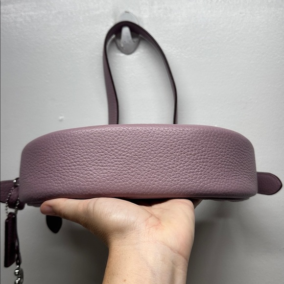 Coach Luna Purse Soft Pebble Leather Shoulder Bag Faded Purple Silver CC438 - Picture 8 of 12